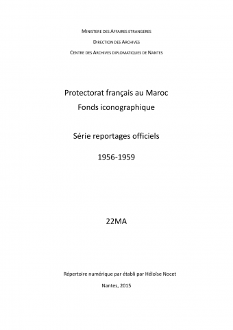 FRMAE/22MA, reportages officiels, 1956-1957