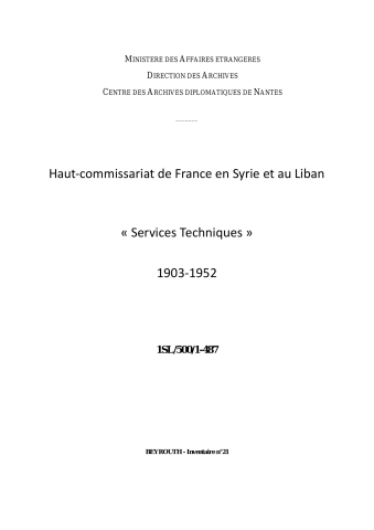 FR MAE 1SL/500, services techniques, 1919-1946