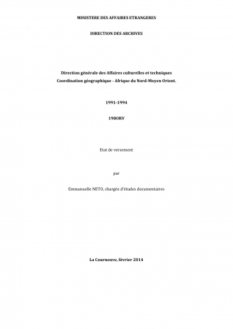 FR MAE 198ORV, Coordination_geographique, ANMO, 1991-1994