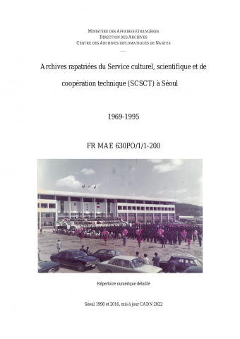 FR MAE 630PO/1/1-200, Séoul, SCAC, 1969-1995