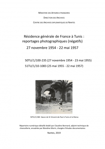 FR MAE 50TU_51TU/1, reportages négatifs, 1951-1954