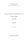 FR MAE 618PO/B, Santo Domingo, ambassade, 1897-1989