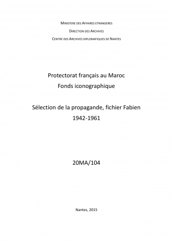 FR MAE 20MA/104, sélection propagande, 1942-1961