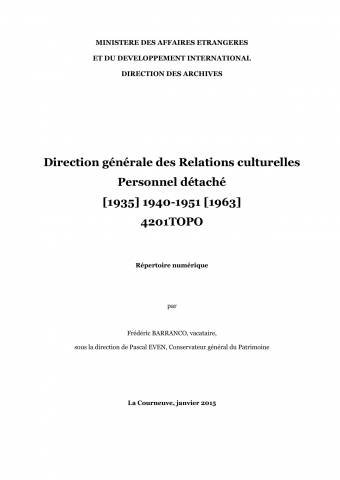 FR MAE 4201TOPO, Personnel détaché, 1945-1951