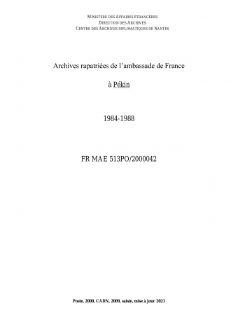 FR MAE 515PO/1/1-129, Pekin, SCAC, 1965-1993