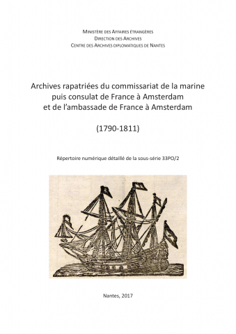 FR MAE 33PO/2, Amsterdam, commissariat de la marine, consulat puis ambassade, 1790-1811
