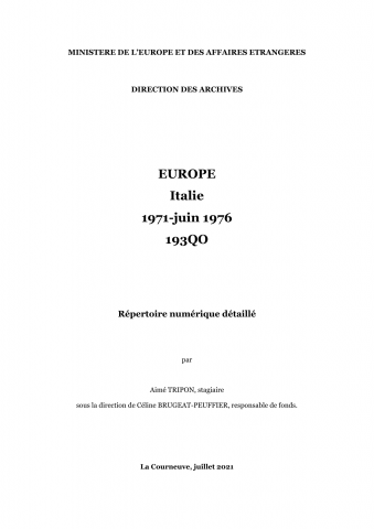 FR MAE 193QO, Italie, 1971-1976