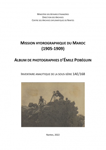 FR MAE 1AE/168, Mission hydrographique du Maroc, 1905-1908