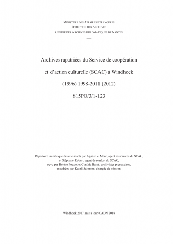 FR MAE 815PO/3, Windhoek, SCAC, 1998-2011