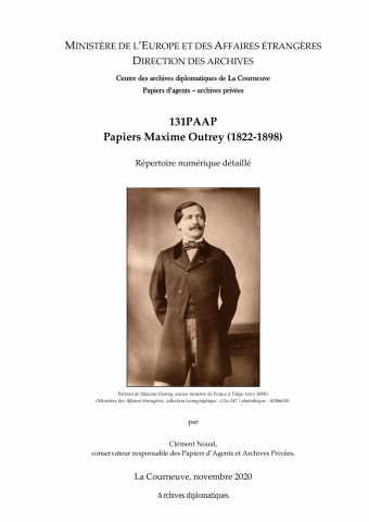 FR MAE 131PAAP, papiers Maxime Outrey