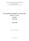 FR MAE 51CPCOM, Correspondance politique et commerciale, série E-Levant, Turquie, 1918-1940